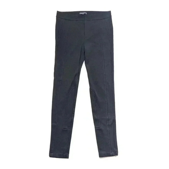 Vince Black Double Stitch Front Seam Stretch Trouser Pants Size 4 Slim Modal - Picture 1 of 5